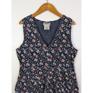 Northern Reflections Corduroy Dress S Floral Button Down Cottage Modest Prairie